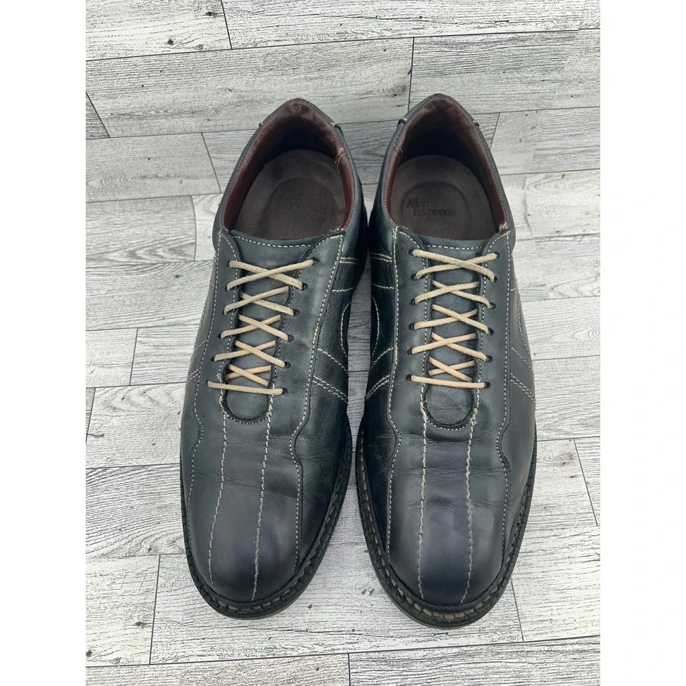 Allen Edmonds Mens Black Leather Lace Up Oxford Dress Shoes Size 8.5 E 44203A